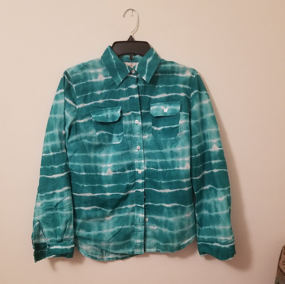 Jones New York Sport Tie Dye Button Down